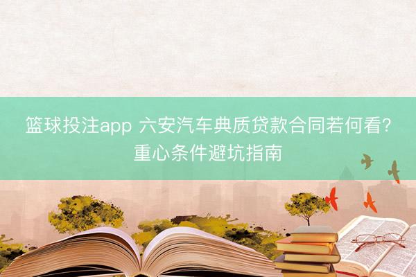 篮球投注app 六安汽车典质贷款合同若何看?重心条件避坑指南