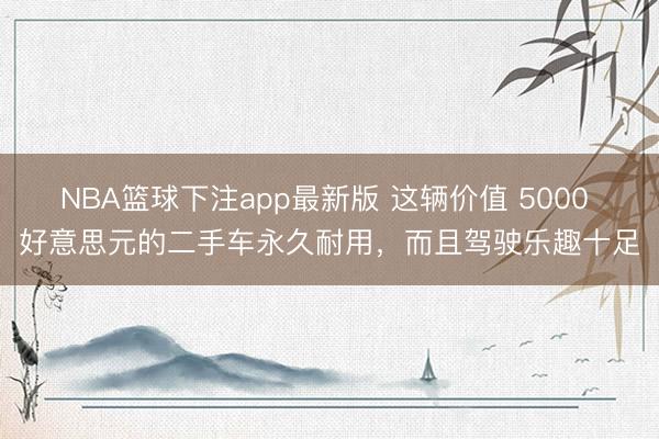 NBA篮球下注app最新版 这辆价值 5000 好意思元的二手车永久耐用，而且驾驶乐趣十足